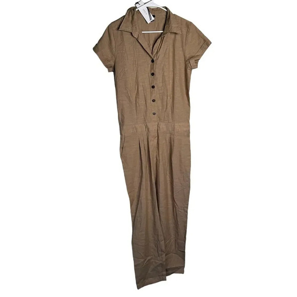 Trois the Label Women's Linen Blend Jumpsuit Size 2 NWT - Picture 2 of 12